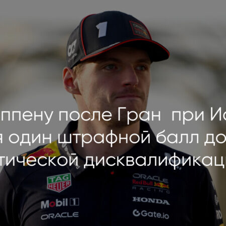 Макс Ферстаппен на грани отстранения от гонок из-за штрафных баллов после столкновения с Джорджем Расселлом